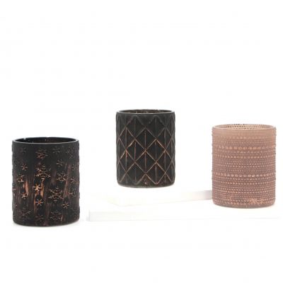 Matte Black 9oz Glass Candle Container Candle Jar Glass for Decoration 