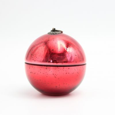 12 oz Red Glass Empty Candle Jars for Christmas