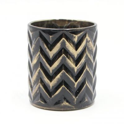 Wholesale Black 8oz Glass Candle Container Candle Jar