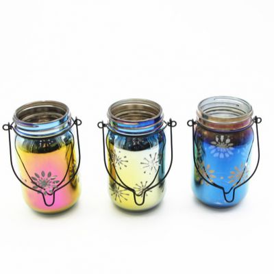 Hot Selling Jar Candle Ion Plating Mason Jar Candles 