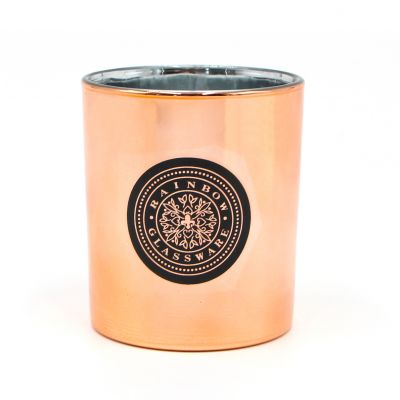 Votive Rose Gold Chic Glass Centerpiece Candle Holder Set