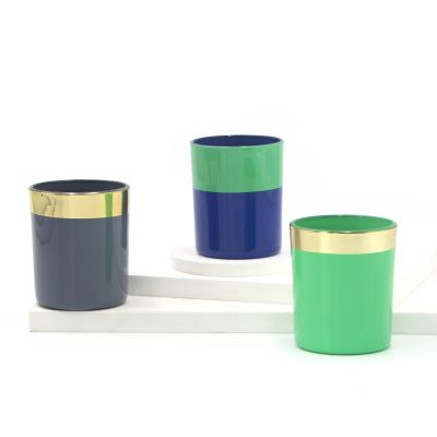Green Glass Candle Holder Home Candle Holder Cup