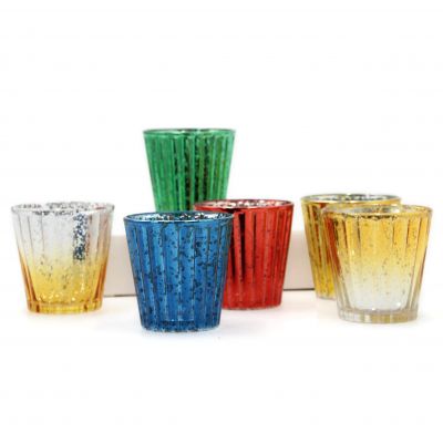 Glass Tealight Candle Holder Round For Promotional Gift 