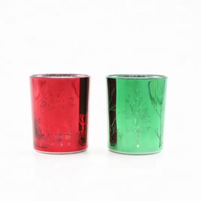 2020 XMS Glass Candle Holder Carving Tea Light Candle Holders 
