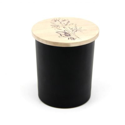 Factory High Quality Black Glass Candle Holder 