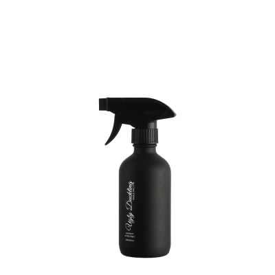 Classic design 250 ml Spray Matte Black Boston Glass Bottle with Trigger Sprayer 