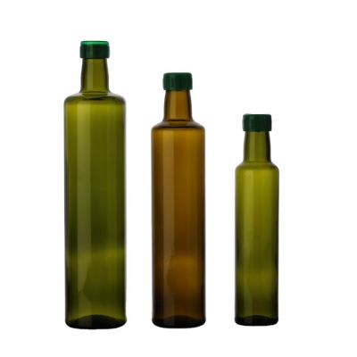 100ml 250ml 500ml 750ml Round Dark Green Brown Amber Marasca Cooking Olive Oil Glass Bottle with Lid
