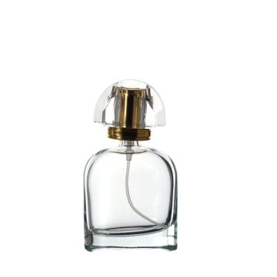 Wholesale 50ml square design shape customized gift spray empty perfume bottles glass for woman