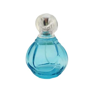 100ml glass perfume bottle, blue perfume bottle spray pump