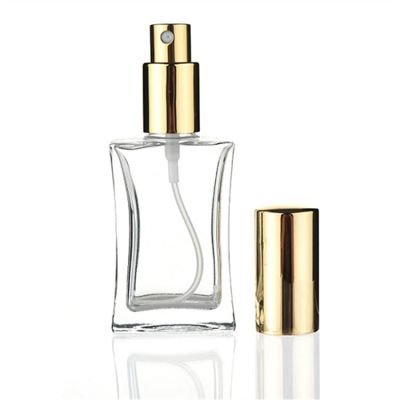 Customized Gradient Shape Wholesales Clear Empty Glass Perfume Bottle With Atomizer