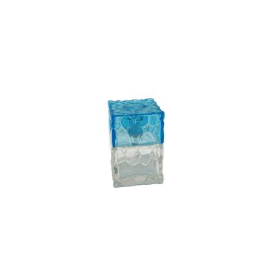 20 ml Blue water cube beauty luxury price perfume glass bottles with rolled cap
