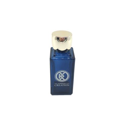 50 ml blue glass perfume bottle crimp cap perfume bottle for sale 