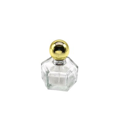 Hexagonal small capacity clear 15 ml perfume bottle empty perfume bottles 