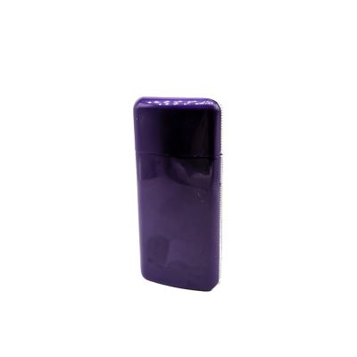 perfume glass bottle 50ml unique design purple cap 