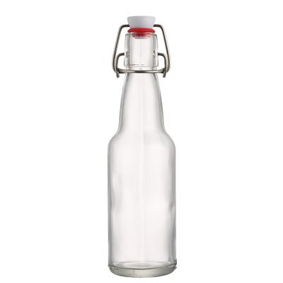 Factory price empty Clear Wholesale Glass Beer Bottles 330 ml Long Neck with swing 
