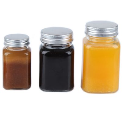 200ml 380ml 500ml Separate Bottles Beverage Jam Honey Canned Pickles Glass Bottle With Aluminium Lid 