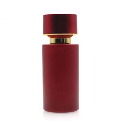 Customizable Logo Cosmetic Empty Glass Bottles Luxury Red Spray Perfume Glass Bottle 50 Ml 