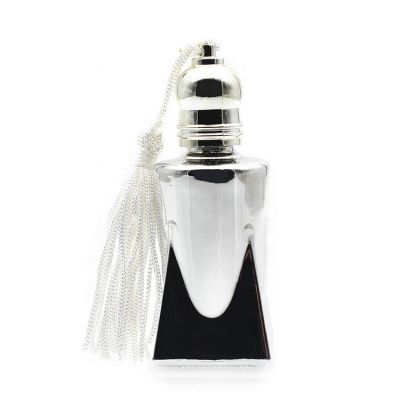 Manufacturer custom UK plating perfume glass bottle with roll on ball 
