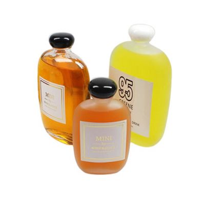 100ML 250ML 350ML Mushroom Beverage Wine Glass Bottle with Lids 