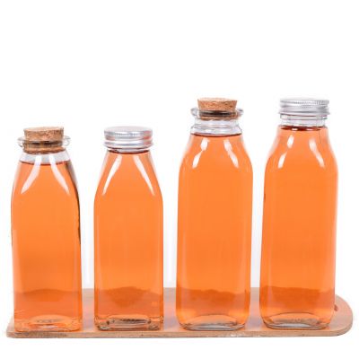 350ML 420ML Beverage Glass Juice Bottle with Aluminum Cap or Crok 