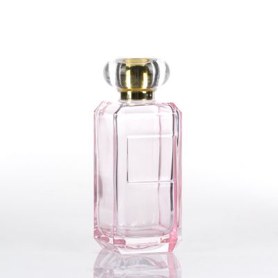 wholesale pink 100ml glass perfume bottles with cap