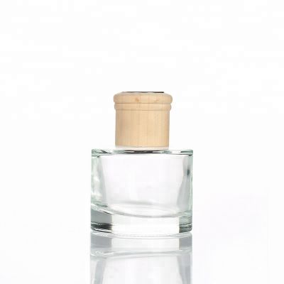 China Factory 100ml Aroma Diffuser Glass Bottle With Wood Cap 
