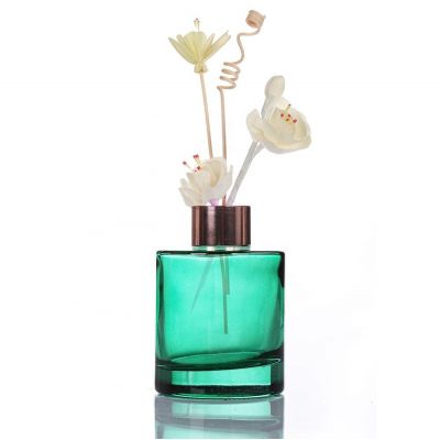 150ml Attractive Design Round Shape Green Glass Diffuser Bottle 
