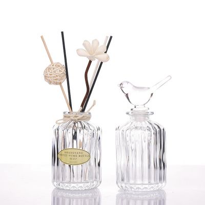 Wholesale Stripe Shape 180ml Glass Bottle For Reed Diffuser 