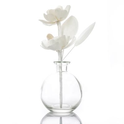 200ml 300ml Bayonet Ball Type Diffuser Bottle Glass With Rattan Flower 