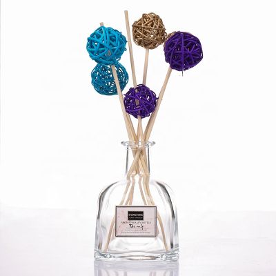 Long Neck 150ml Aroma Glass Diffuser Glass Bottles With Rattan Ball 