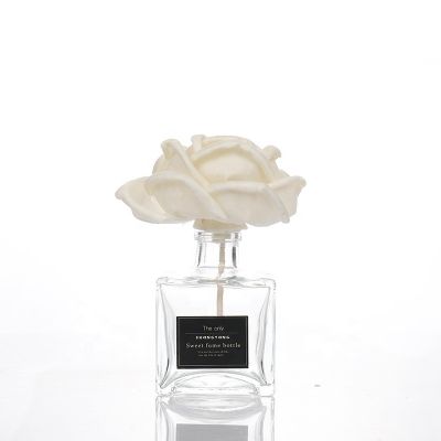 Classical Square Design 100ml Glass Reed Diffuser Bottle 