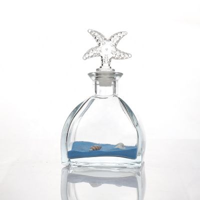 Classic 50ml 100ml 250ml Square Clear Aroma Fragrance Diffuser Perfume Glass Bottle With Cork For Home and House Or Car 