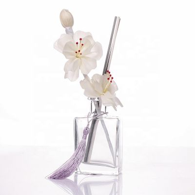 Hot selling square shape diffuser glass bottles 