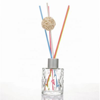 Design 50ml Round Clear Glass Aroma Diffuser Bottle 