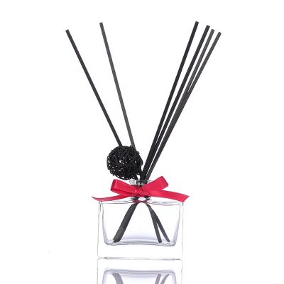 Flat Square 50ml Reed Diffuser Glass Bottle For Home Fragrance 