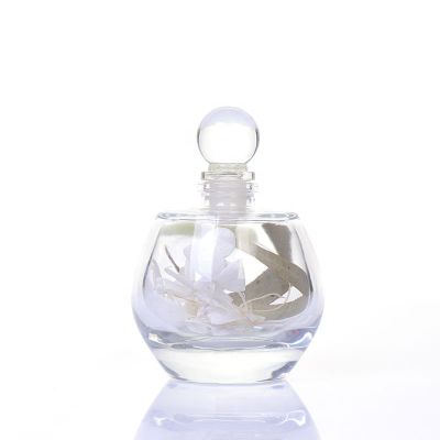 Wholesale 120ml Round Shape Aroma Reed Spread Incense Glass Diffuser Bottle 