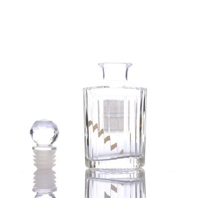 Hot sale 100ml room decoration flat bottle reed diffuser glass bottle 