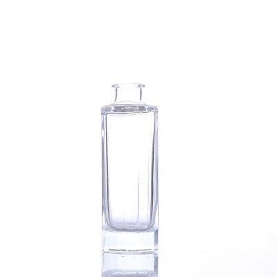 High quality clear multilateral shaped perfume diffuser glass bottle wholesale 