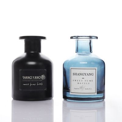 Dark green Big belly reed diffuser glass bottle 150ml Home Decoration Aromatherapy Bottle 