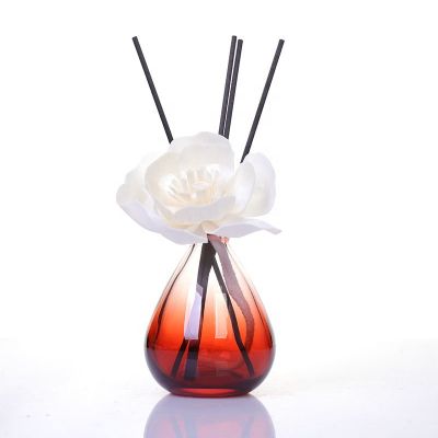 120ml red egg shape glass reed aroma diffuser bottle 