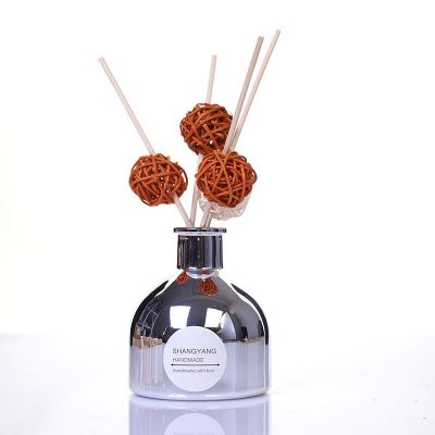 Empty 150ml silver mongolian yurt shaped fragrance perfume Glass Reed Diffuser Bottle 