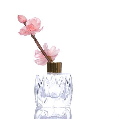 Wholesale 80ml Round Clear Aroma Decorative Glass Bottle Reed Diffuser Perfume Bottle Reed Bottle 