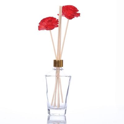 Luxury 100ml Inverted Cone Shaped Empty Aroma Air Fragrant Reed Diffused Glass Bottle 
