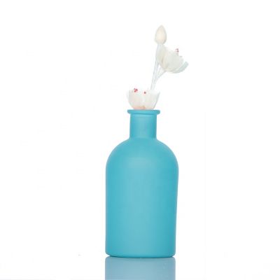 High quality 200ml blue reagent room reed diffuser glass bottle 