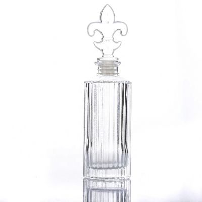 New 140ml 150ml 160ml Empty Vertical Stripe Glass Aromatherapy Reed Diffuser Bottle 