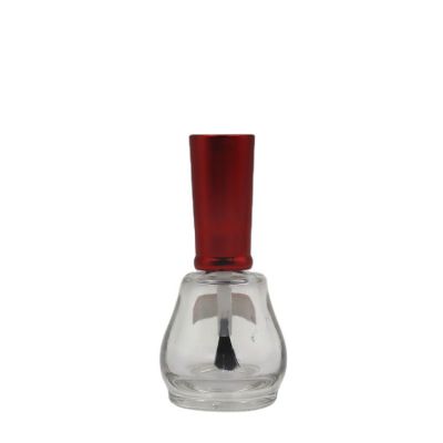 Hot sale free sample 15ml clear empty luxury custom nail polish glass bottle with cap and brush 