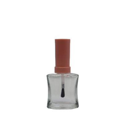 Wholesale empty cosmetic glass nail polish bottle with cap and brush 