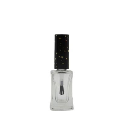 Wholesale hot sale cosmetic empty nail polish glass bottle with black cap 
