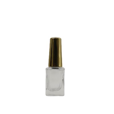 Wholesale square 7.5ml glass bottle with brush cap empty nail polish bottle 