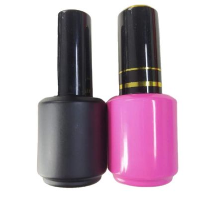 China quality supplier luxury 15ml round shape empty nail polish bottle with brush 
